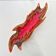 VINTAGE 1960 FRUIT BOWL RED & BROWN CERAMIC DLG VALLAURIS 60S RETRO