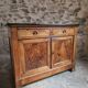 French Louis Philippe walnut buffet with black marble top, France, circa 1840–1860.
