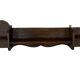 Vintage wooden wall shelve rack bookshelf in dark oak wood minimalist