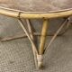 Small round vintage rattan table