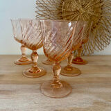 Set of 6 Rosaline liqueur glasses