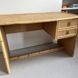 Vintage rattan desk