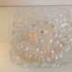 Square ceiling lamp in bubbled glass 60/70s