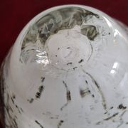 Vase boule soliflore en verre soufflé Yonel Faure signé