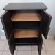 Small black Parisian sideboard vintage storage unit chest of drawers original Scandinavian industrial wood