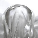 Lalique, Polished and Frosted Crystal Glass model Ingrid from 60s