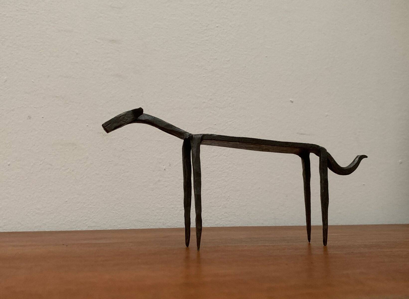 Mid-century wrought iron animal sculpture