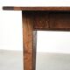 Old square oak dining table from the mid-20th century with 2 drawers