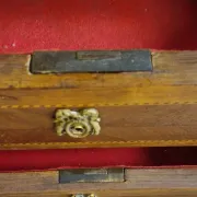 Antique marquetry secretary in Louis XV style – marble top