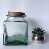 Square glass jar