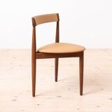 Ensemble de salle à manger en teck par Hans Olsen, 4 chaises, table ronde, style danois moderne, années 1950