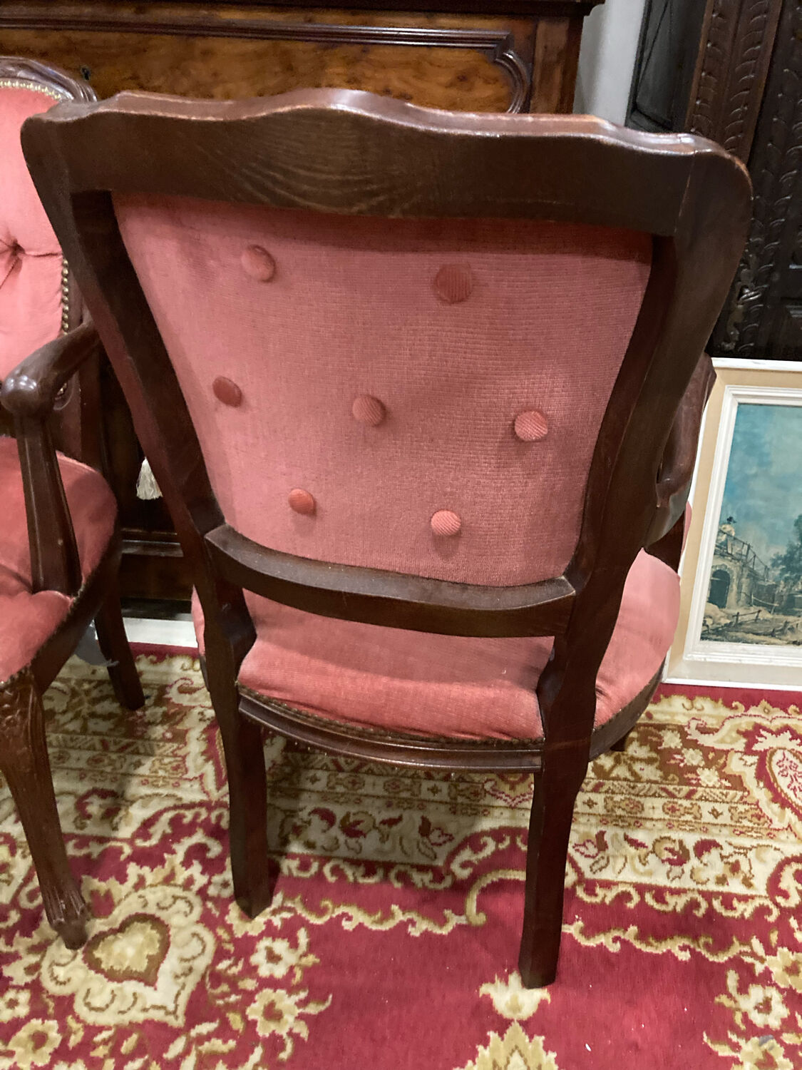 Two Louis XV style convertible armchairs