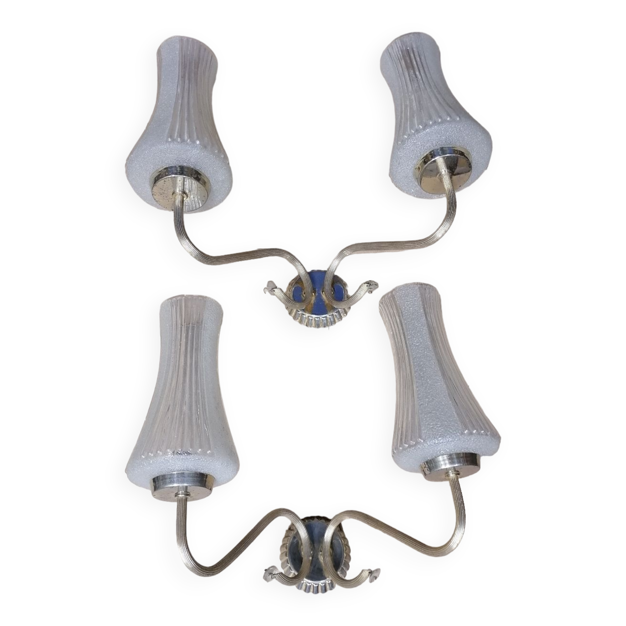 Pair of brass wall lights