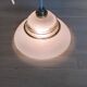 Suspension in pink and gold granite glass, portable lamp