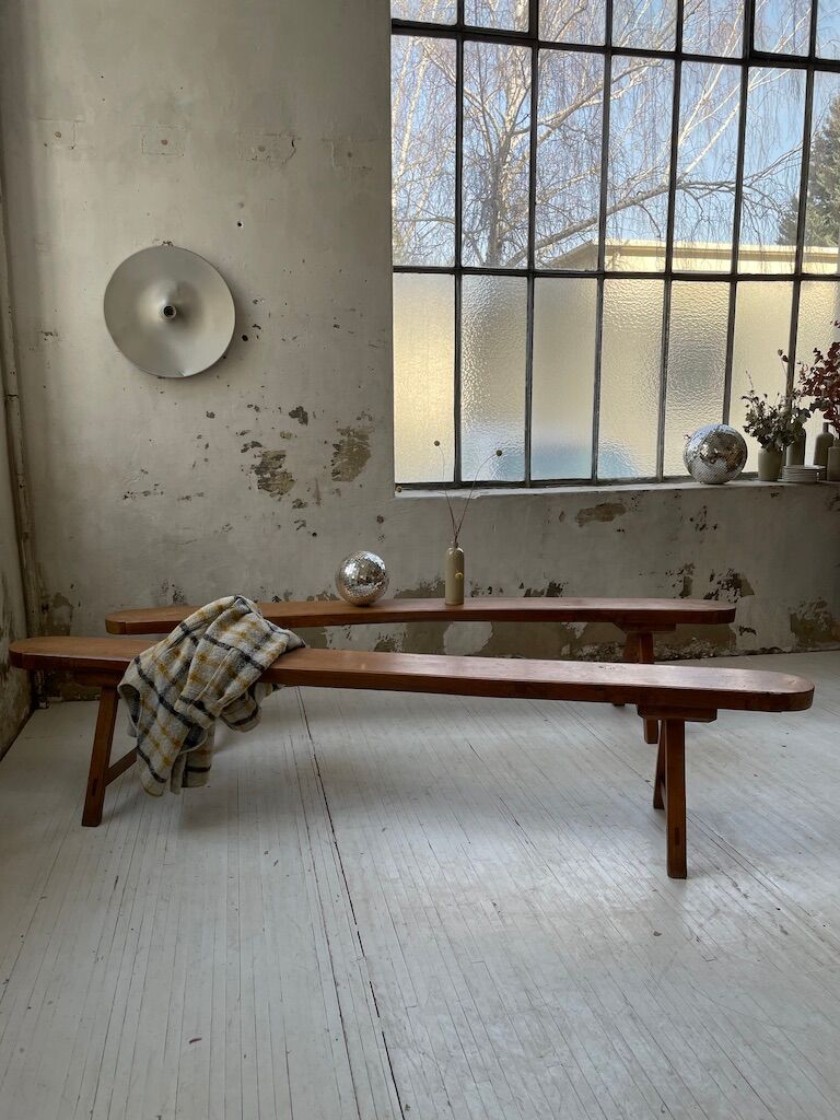 Pair of bench early 1900 oak