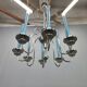 Art Deco Chandelier with Matching Sconces, Czechoslovakia 1930s