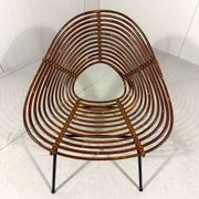 Rattan easy chairs by Rohé Noordwolde, Netherlands 1950-60’s