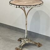 Table terrace guinguette edge of loire, iron, cast iron and marble