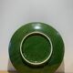 Vintage barbotine dish in the shape of a green cabbage leaf, Portugal