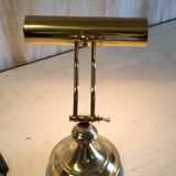 Articulated "piano" lamp in gilded metal - mid 20th century.