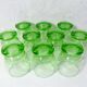 old service 10 water glasses and carafe in blown glass