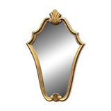 Gold leaf wall mirror in resin – Baroque style – H68 cm