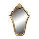 Gold leaf wall mirror in resin – Baroque style – H68 cm
