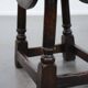 Antique English drop-leaf joint stool made of oak from the 18th century