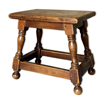 Tabouret d'ébéniste en bois fruitier XIXème