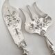 Antique silver and silver-plated fish serving cutlery