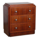 Art Deco walnut commode, French work, circa 1930-1940.