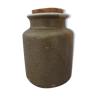 Old mustard pot in sandstone