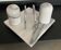 Vintage white marble table server
