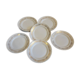 16 flat gold plates from Orchies porcelain