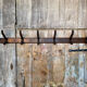 Porte Manteau Vestiaire Mural 6 Patères Bois Courbé Vintage #D740