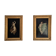Pair of oil paintings in the neoclassical style depicting dancing nymphs dressed in transparent gowns, dating from the mid-19th century.