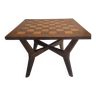 Exotic wood chess table from the 1960s