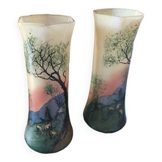 Pair of François Théodore Legras vases circa 1910