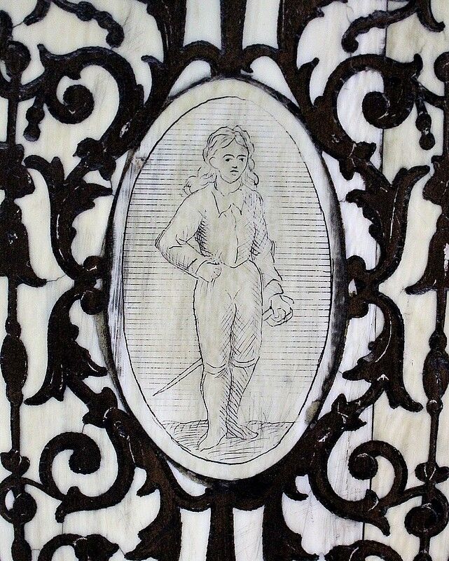 Ceremonial showcase in blackened pearwood, Napoleon III period - 1850