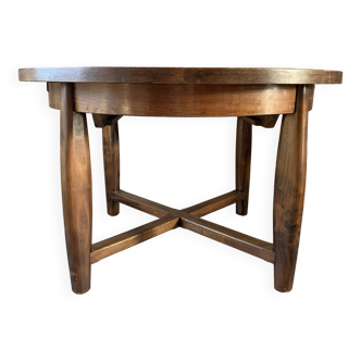Table vintage des années 50 extensible en bois