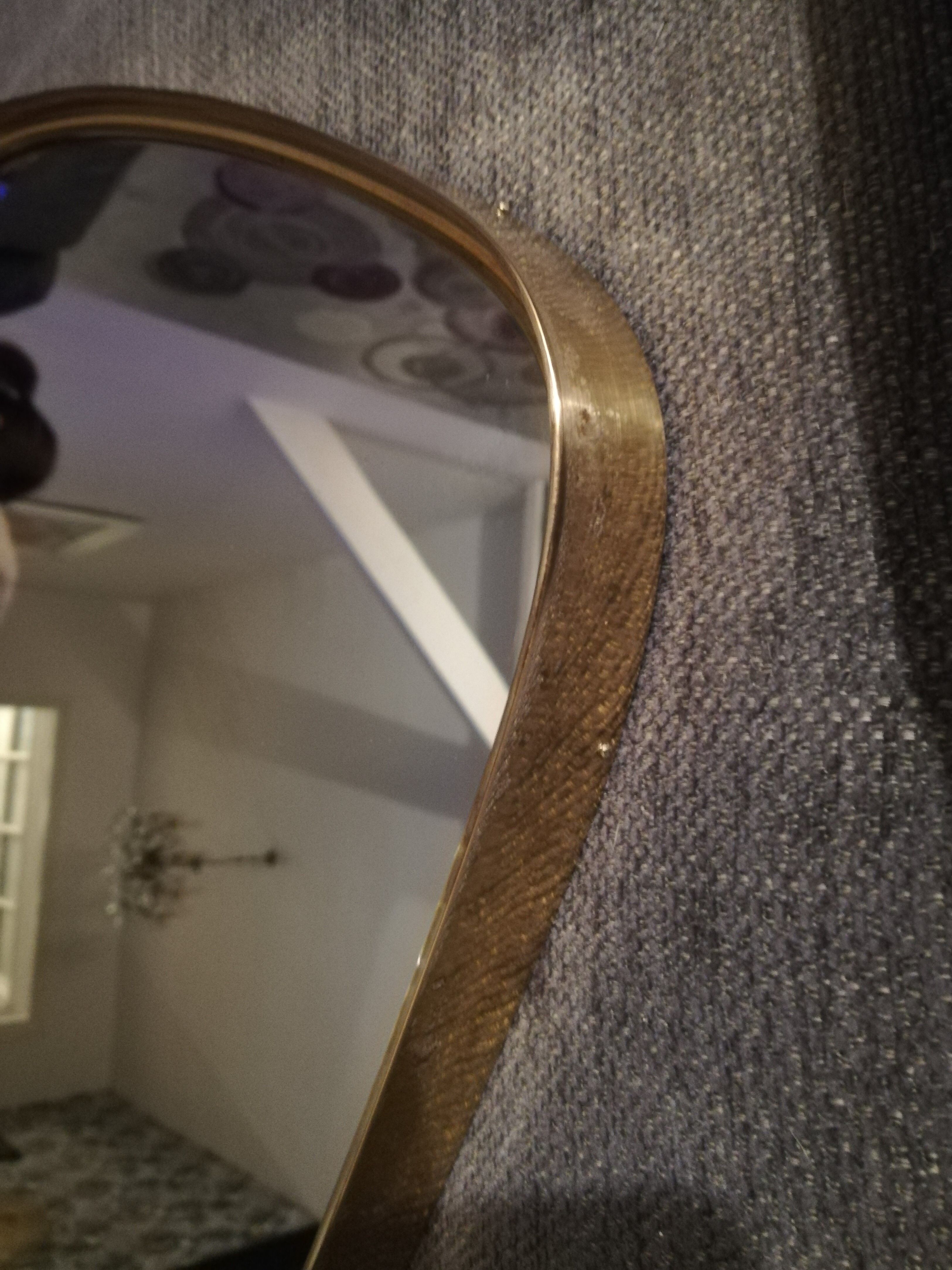 Mirror freeform asymmetrical modernist 50 60 s 58x40cm