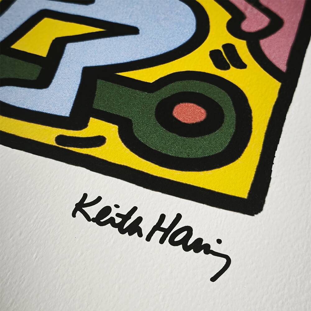 1990s Keith Haring Limited Edition Lithograph Numbered in Pencil.