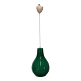 Green opaline water drop pendant light from the 50s/60s