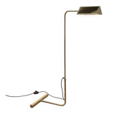 Lampe sur pied à contrepoids mid-century en laiton, années 1960