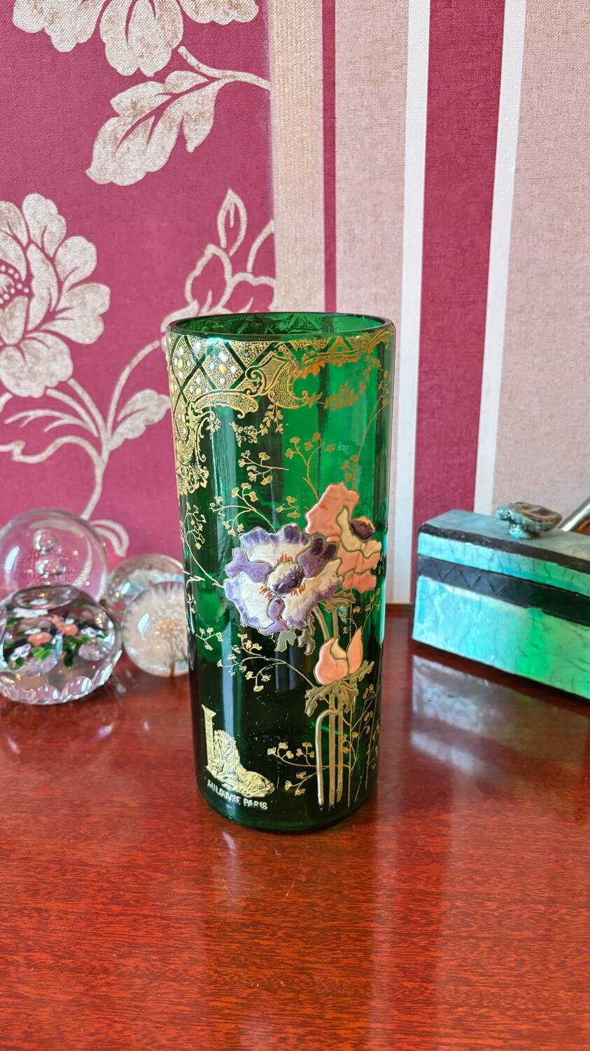 Old scroll vase by François-Théophile LEGRAS (1839-1916)