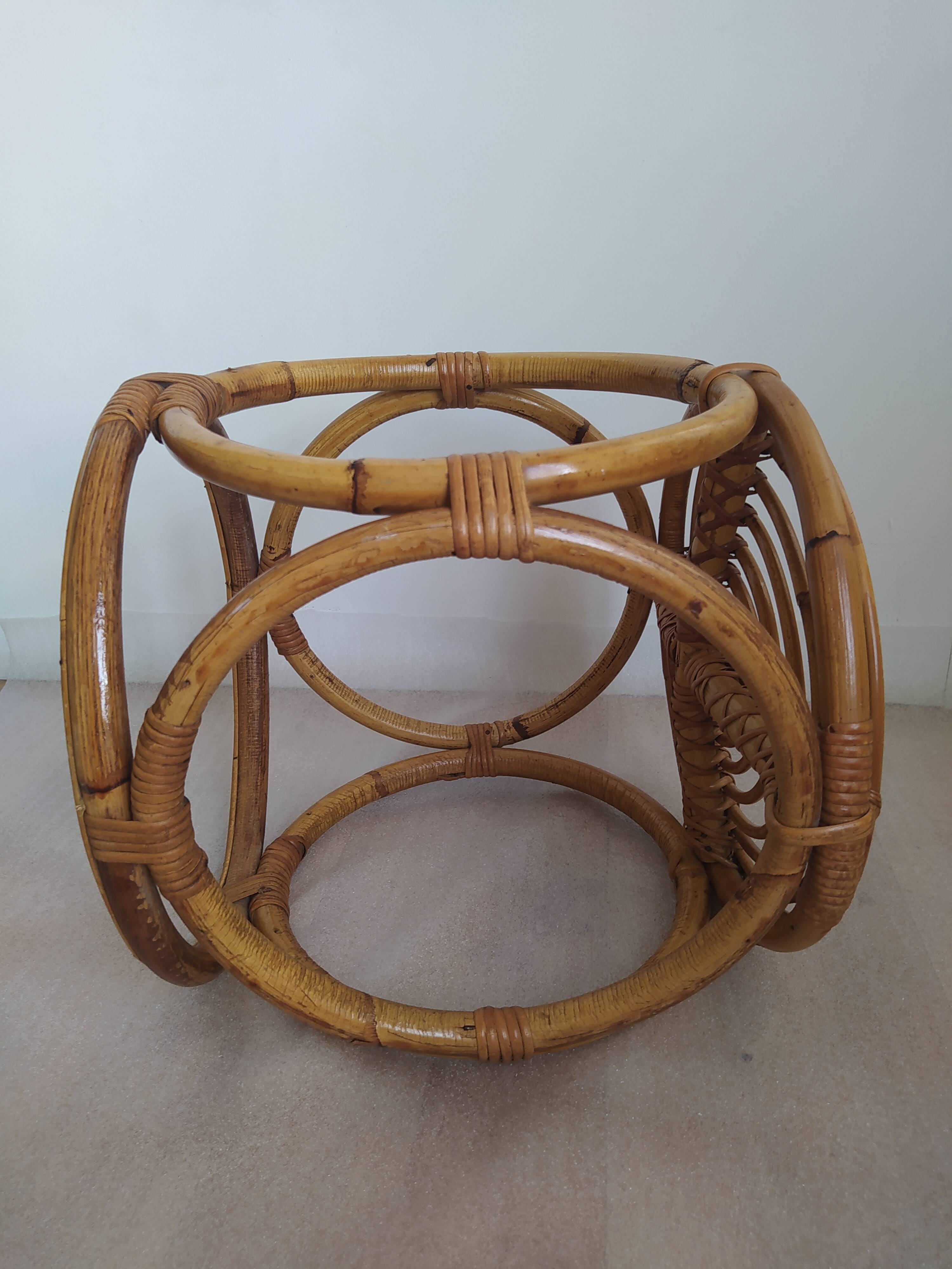 Vintage bamboo stool