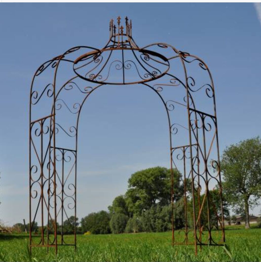 Gloriette, arbour, wrought iron pergola