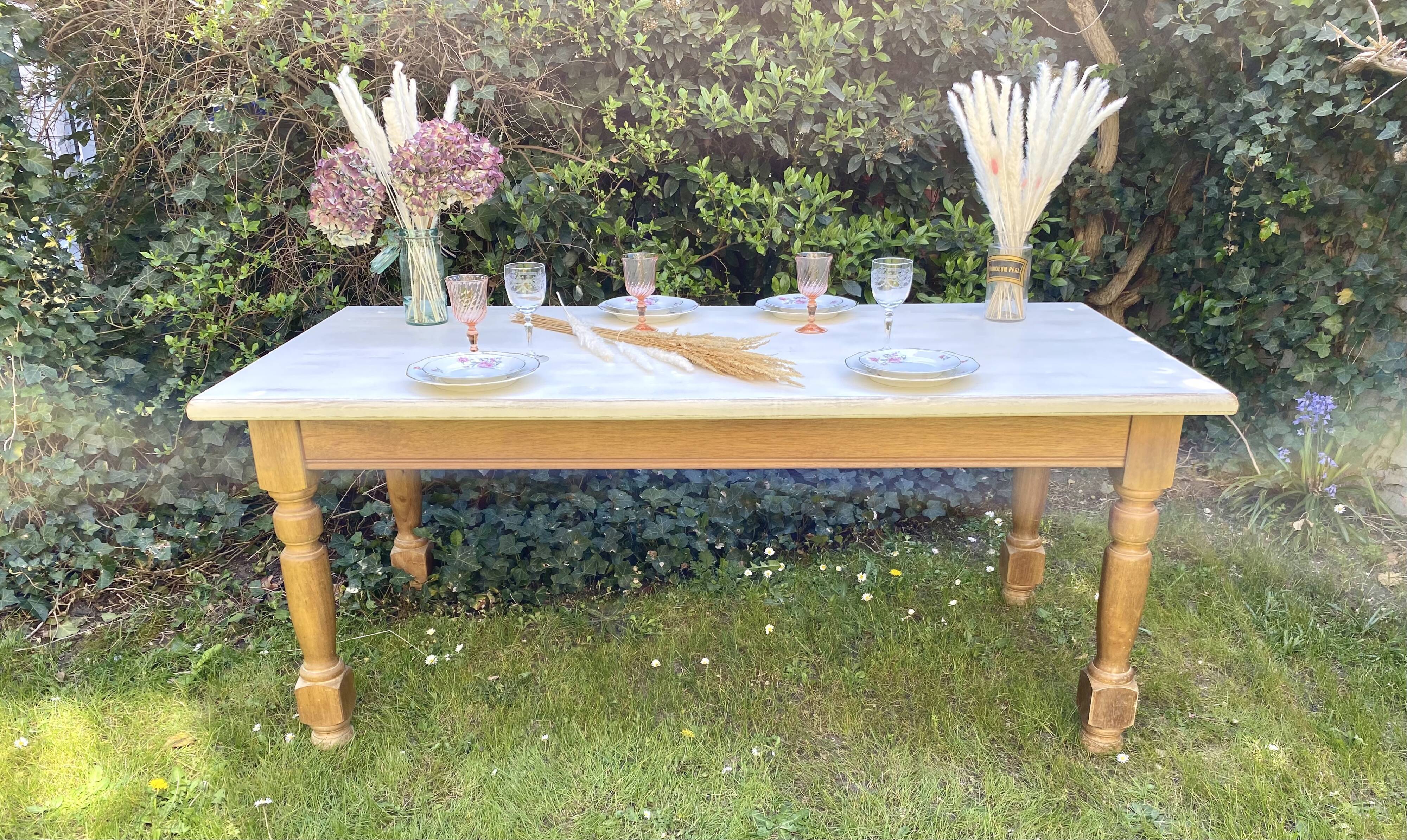 Vintage oak farmhouse table 180cm