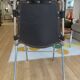 Dal Vera "Les Arcs" chair, black leather and chrome aluminum, 70s