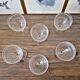 Guilloché crystal water (or wine) glasses, 19th-20th century (set of 6)